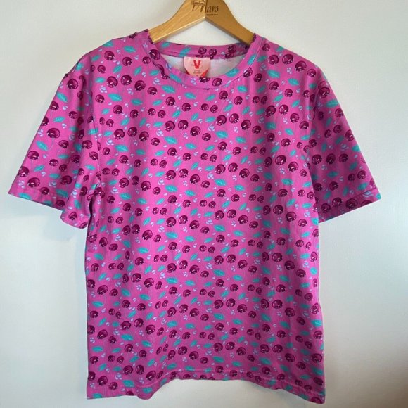 Little Victory X Hayley Elsaesser Dark Cherry Print Pink T-shirt Unisex Size M - Picture 1 of 9